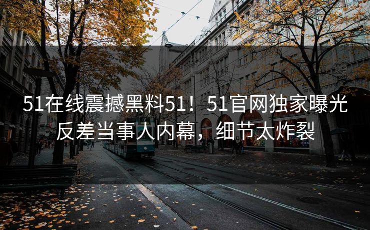 51在线震撼黑料51！51官网独家曝光反差当事人内幕，细节太炸裂